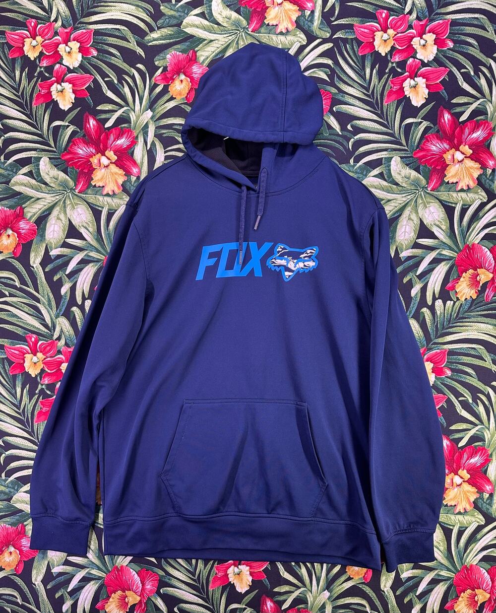 Mens Fox Racing Heritage Forged Blue Hoodie Size XL